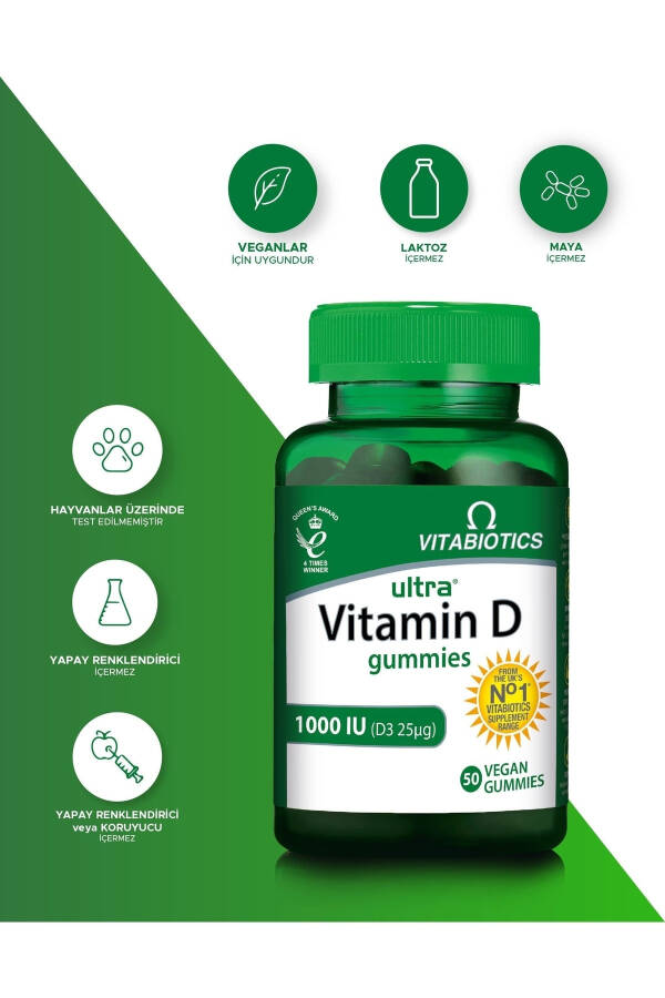 Ultra Vitamin D Gummies 1000 IU 50 Vegan Gummies - 7