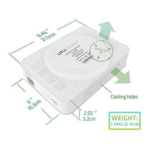 UMI 110V - 220V Voltaj Dönüştürücü LX-300C Toroidal Trafo, 220V Cihazları ABD'de Kullanmak İçin, Basit Beyaz Plastik Gövde, Güvenli ve Etkili - 4