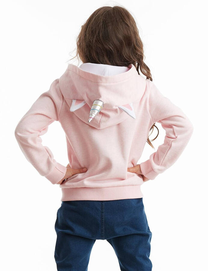 Unicorn Kapüşonlu Kız Çocuk Sweatshirt - 6