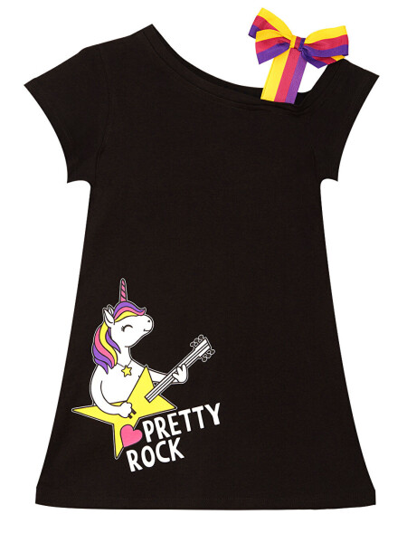 Unicorn Rock Black Dress for Girls - 3