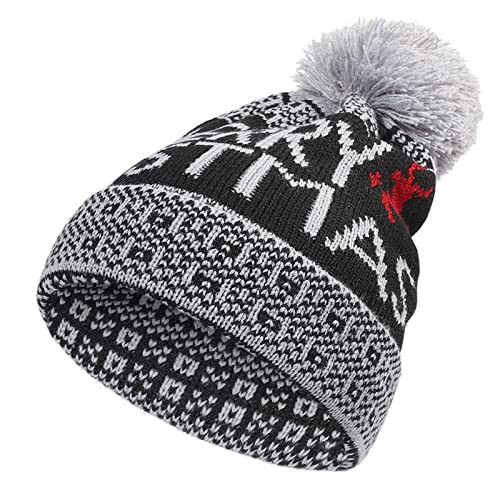 Unisex Autumn and Winter Knitted Hat Thick Soft Warm Chunky Beanie Cap Knit Warm Hat Soft Hat for Christmas - 1