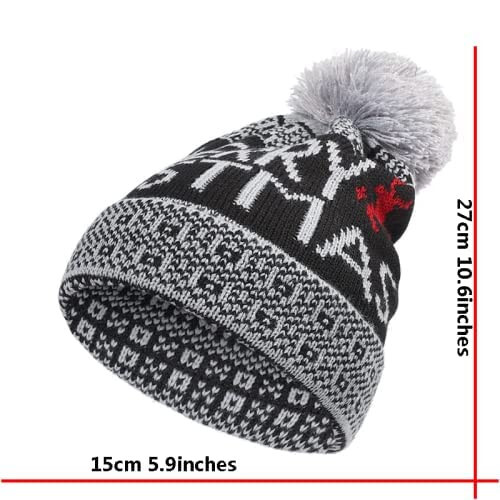 Unisex Autumn and Winter Knitted Hat Thick Soft Warm Chunky Beanie Cap Knit Warm Hat Soft Hat for Christmas - 3