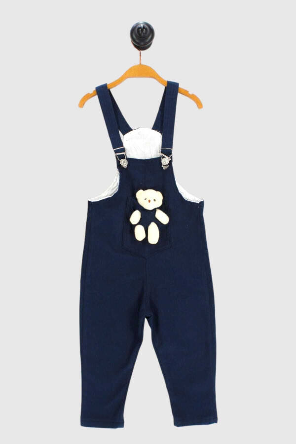 Unisex Baby Bear Printed Colorful Dungarees Jumpsuit Lycra Stretchable Fabric Adjustable Straps - 3