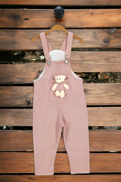 Unisex Baby Bear Printed Colorful Overall Jumpsuit with Adjustable Straps Made of Lycra Stretchy Fabric - 1