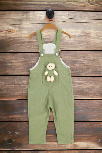 Unisex Baby Bear Printed Colorful Overall Jumpsuit with Lycra Stretchable Fabric Adjustable Straps - 7