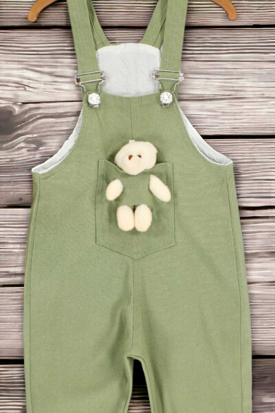 Unisex Baby Bear Printed Colorful Overall Jumpsuit with Lycra Stretchable Fabric Adjustable Straps - 8