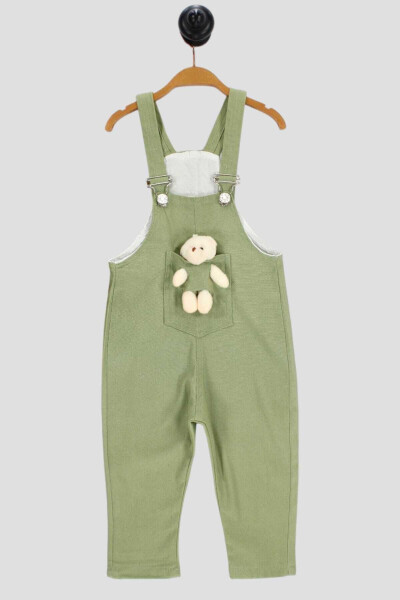 Unisex Baby Bear Printed Colorful Overall Jumpsuit with Lycra Stretchable Fabric Adjustable Straps - 9