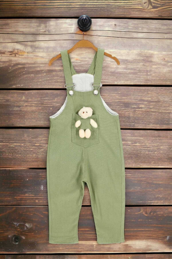 Unisex Baby Bear Printed Colorful Overall Jumpsuit with Lycra Stretchable Fabric Adjustable Straps - 4