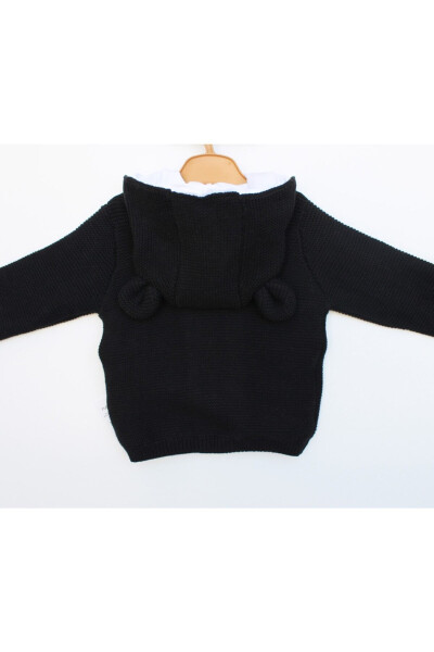 Unisex Baby Black Hooded Sweatshirt - 3