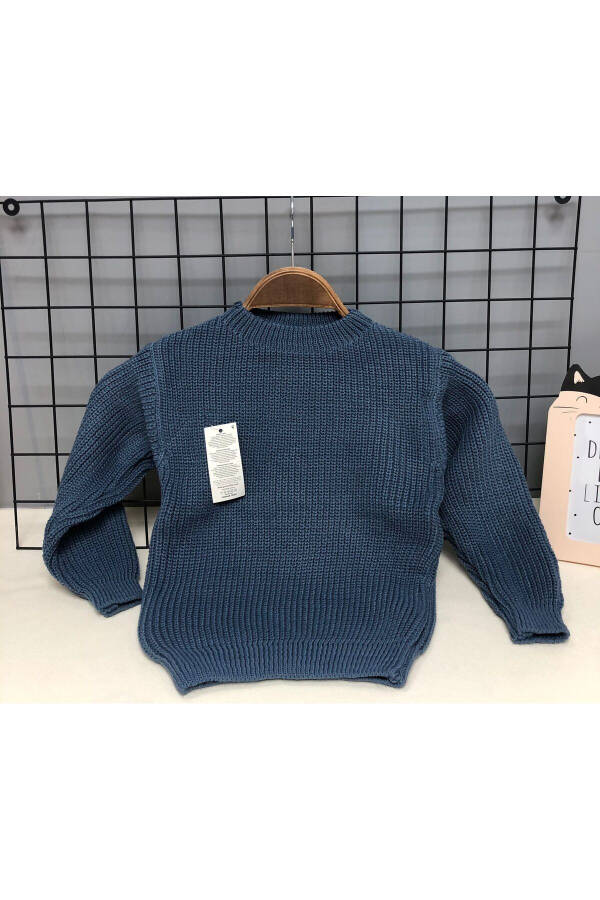 Unisex Baby Kids Bicycle Neck Extra Stretchy Knit SELANİK-SWEATER - 1