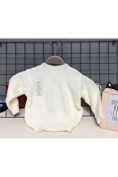 Unisex Baby Kids Crew Neck Extra Stretchable Knit SELANİK-SWEATER - 2