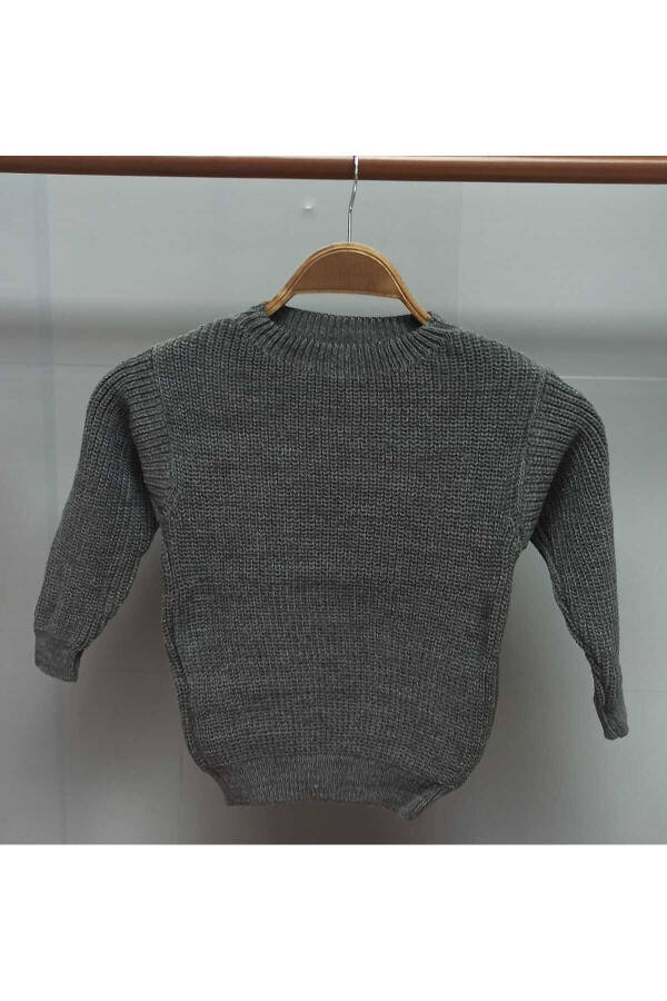 Unisex Baby Kids Crew Neck Extra Stretchy Knit SELANİK-SWEATER - 1