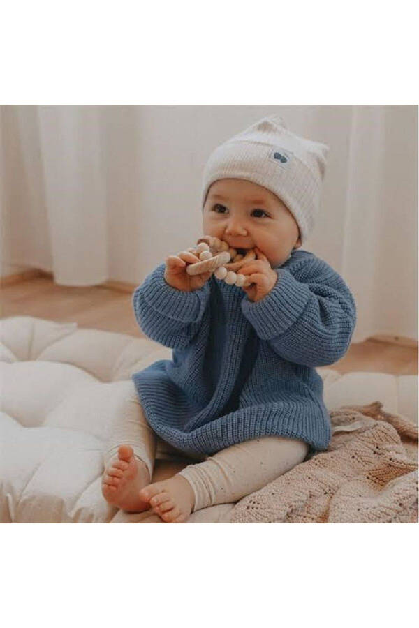 Unisex Baby Kids Crew Neck Oversize Knit Sweater 6 Months-5 Years - 2