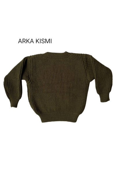 Unisex Baby Kids Knitted Sweater with Elastic Selanik Bike Neck 1-5 Years - 4