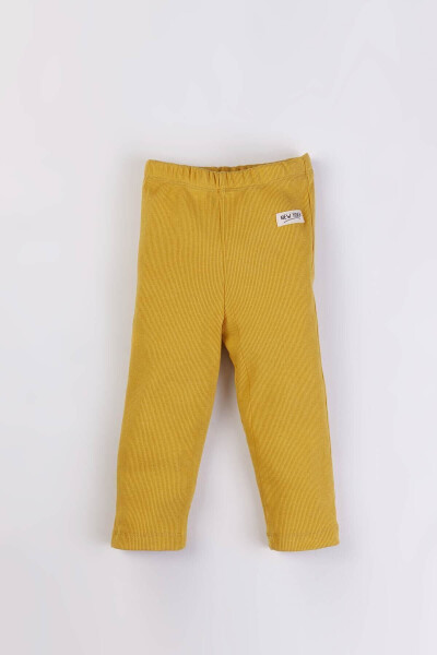 Unisex Baby Leggings with Ribbed Armoured Knit - 1