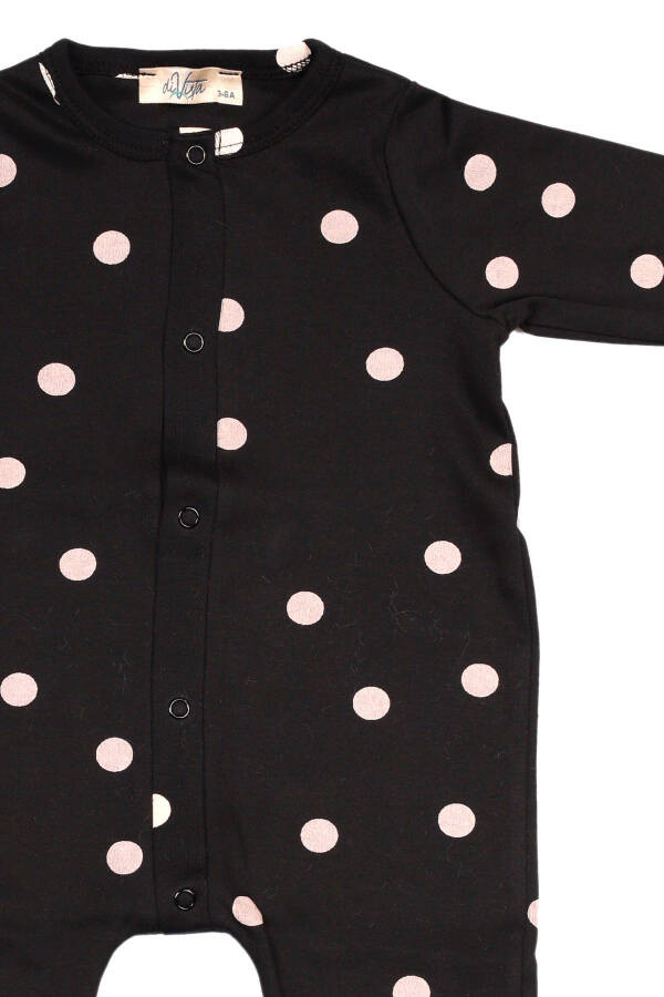 Unisex Baby Polka Dot Printed Long Sleeve Romper - 7