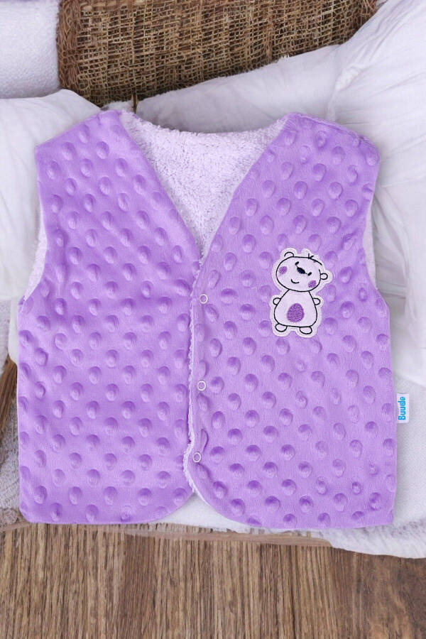 Unisex baby vest, fleece lined and welsoft outer. - 4