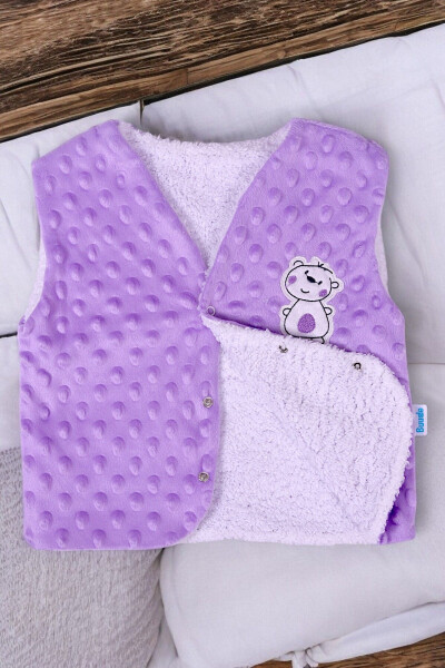 Unisex baby vest, fleece lined and welsoft outer. - 5