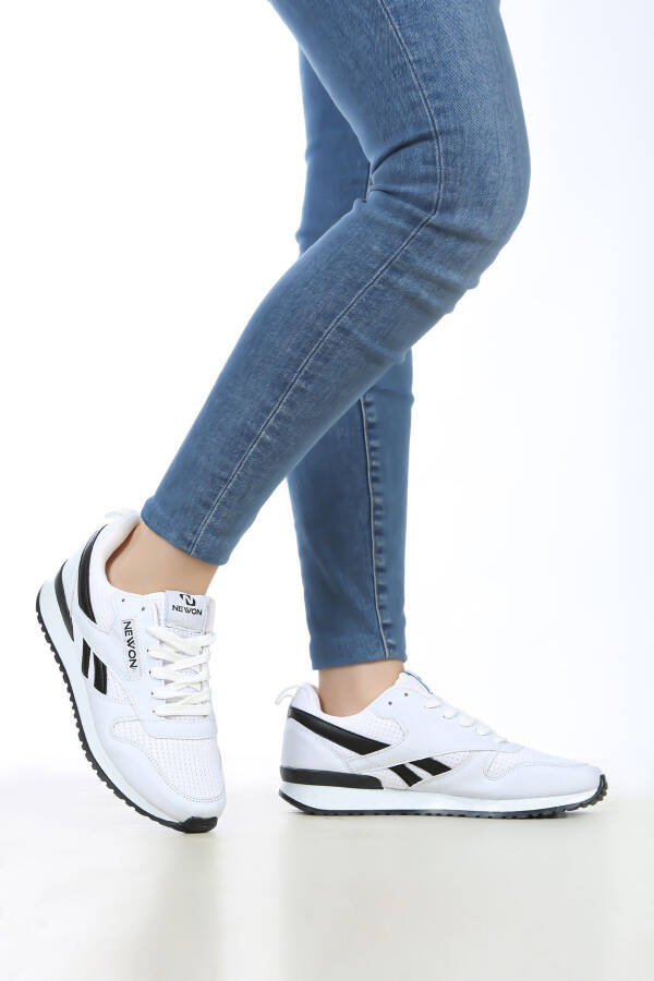 Unisex Bağcıklı Günlük Rahat Taban Şık Tasarım Yürüyüş Casual Sneaker Spor Ayakkabı - 1