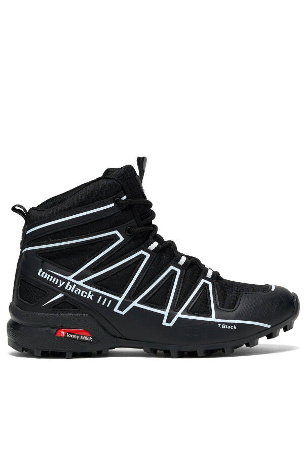 Unisex Black and White Comfortable Fit Trekking Boots - 5