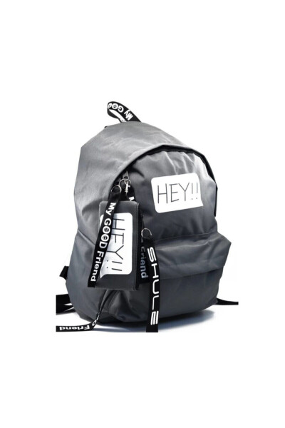 Unisex Black Hey Trendy Sport Backpack - 9