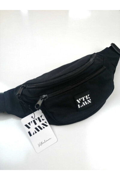 Unisex Black Shoulder and Waist Bag - 21