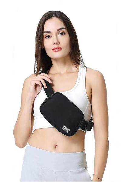 Unisex Black Waist and Shoulder Bag - 57