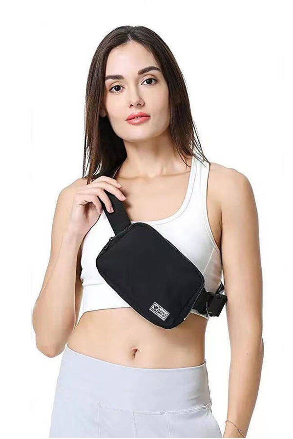 Unisex Black Waist and Shoulder Bag - 49