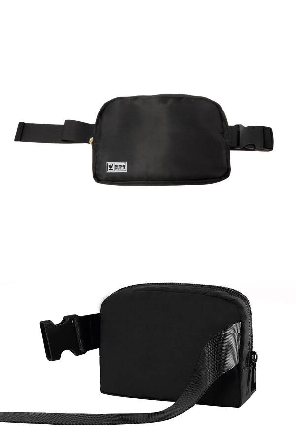 Unisex Black Waist and Shoulder Bag - 46