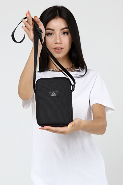 Unisex Black Waist, Phone and Shoulder Bag - 25