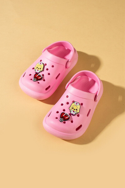 Unisex Çocuk Pudra Pembe Deniz Plaj Günlük Sandalet Terlik - 8