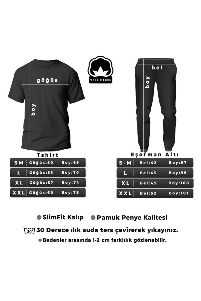 Unisex Kapalak Qo‘shig‘i Bosilgan 2 Qismli Sport Kostyumi - 3