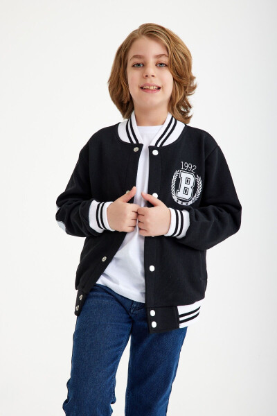 Unisex Kids B Embroidery Bomber College Jacket FS College Jacket - 1