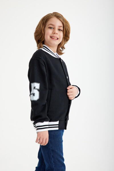 Unisex Kids B Embroidery Bomber College Jacket FS College Jacket - 4