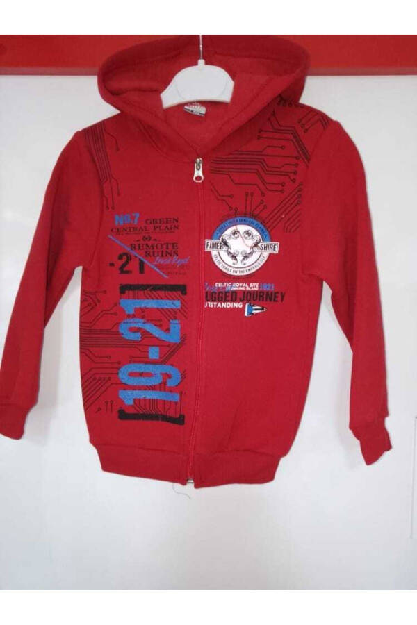 Unisex Kids Hooded Sweatshirt Jacket - 1