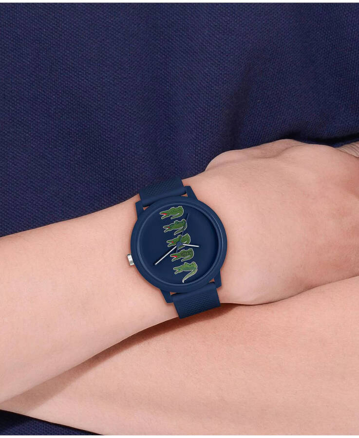 Unisex L.12.12 Quartz Navy Silicone Strap Watch 42mm Navy - 4