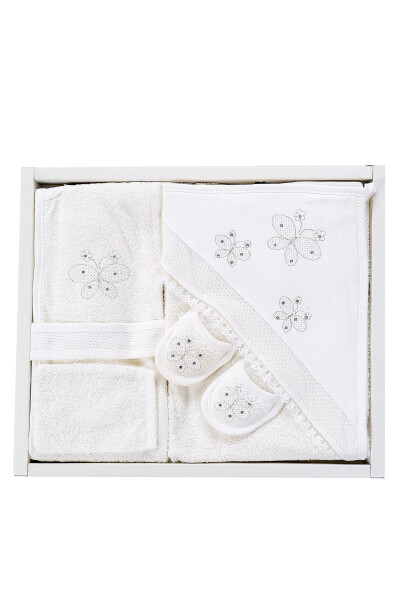 Unisex Luxury Baby Bathrobe Set Towel Set 100% Cotton Fabric 0-2 Years STL6527 - 1