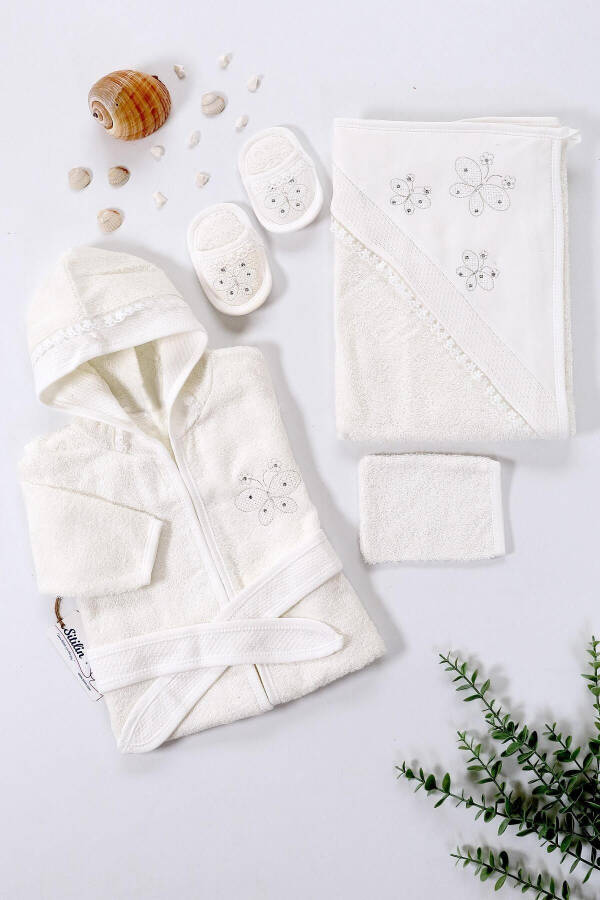 Unisex Luxury Baby Bathrobe Set Towel Set 100% Cotton Fabric 0-2 Years STL6527 - 2