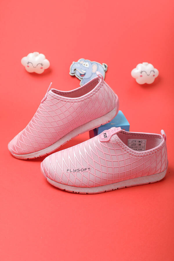 Unisex Pembe Saten Patik Nefes Alan Esnek Rahat Tabanlı Dayanıklı Sneaker Kız Çocuk Spor Ayakkabı - 1