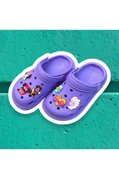 UNISEX POOL-BEACH-EVERYDAY DECORATED CHILDREN'S SLIPPERS - 11