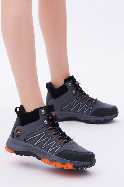 Unisex Smoke Orange Casual Fit Lace-Up Boots - 1