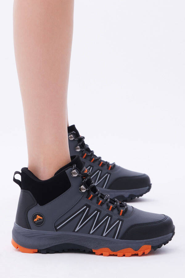 Unisex Smoke Orange Casual Fit Lace-Up Boots - 2