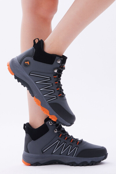 Unisex Smoke Orange Casual Fit Lace-Up Boots - 3