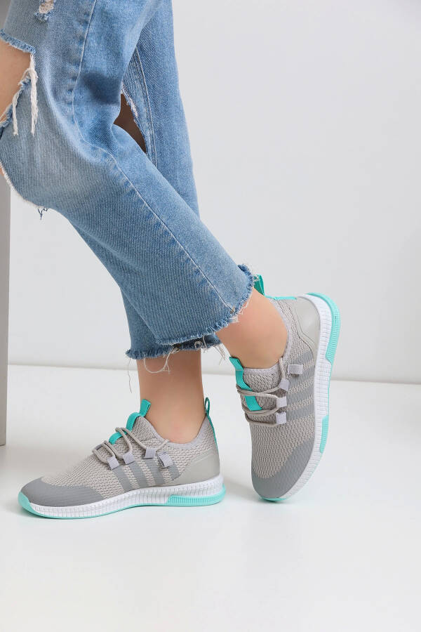 Unisex Triko Sneaker TNT2 - Gri Yeşil - 2