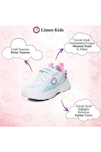 Unisex White Breathable Flexible Sole Durable New Fashion Sneaker Girls Kids Sports Shoes - 6