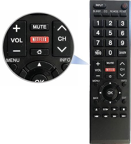 Universal Remote Control for All Toshiba TVs, LCD, LED, Smart, and 4K TVs. No Setup Needed. - 2