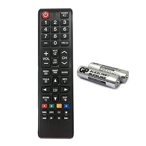 Universal Remote Control for Samsung TV Replacement for All LCD LED HDTV 3D Smart Samsung TVs Remote BN59-01199F AA59-00666A AA59-00741A BN59-01175N BN59-013101A with GP Alkaline 2 pcs Batteries - 1