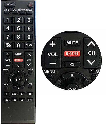 Universal Remote Control Replacement for Toshiba TV Remote for All Toshiba TV LCD LED HDTV Smart TVs Remote - 1