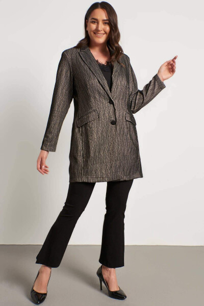 Unlined Knit Long Jacket - 1