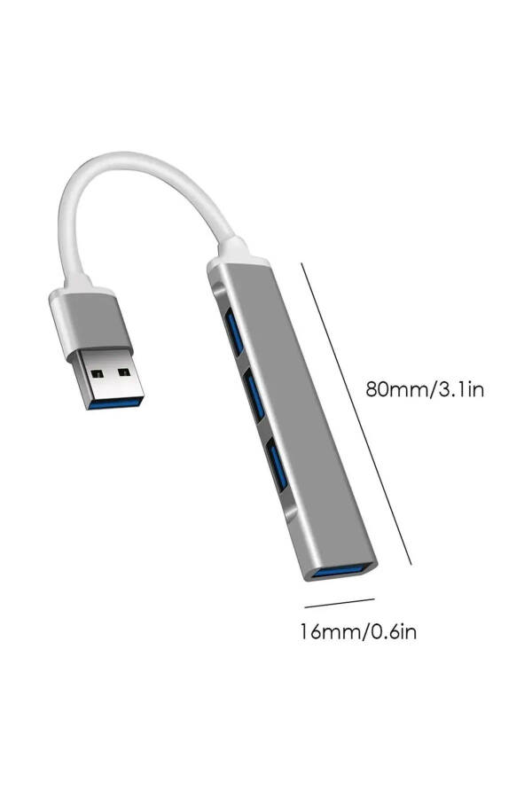 Usb 3.0 4 Portlu Çoklu Splitter Adaptörü Çoğaltıcı Hub Pc Çoklayıcı - 5